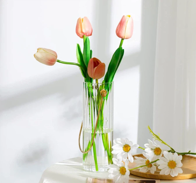 Clear Glass Cylinder Vases 9 In (1)
