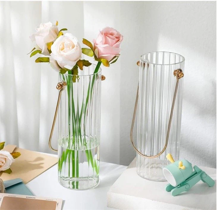 Clear Glass Cylinder Vases 9 In (3)