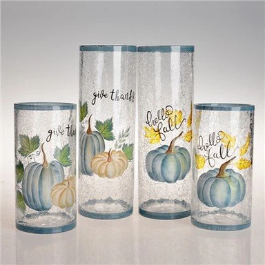 Vaso de vidro com listra de gelo