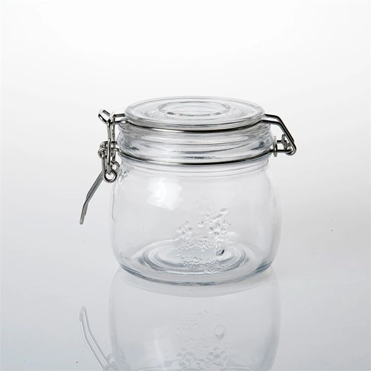 Air Tight Glass Jar Storage With Glass Lid