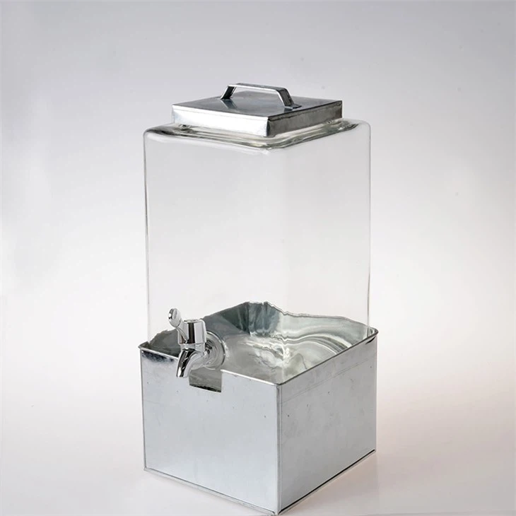 Dispensador de bebidas transparente para festa