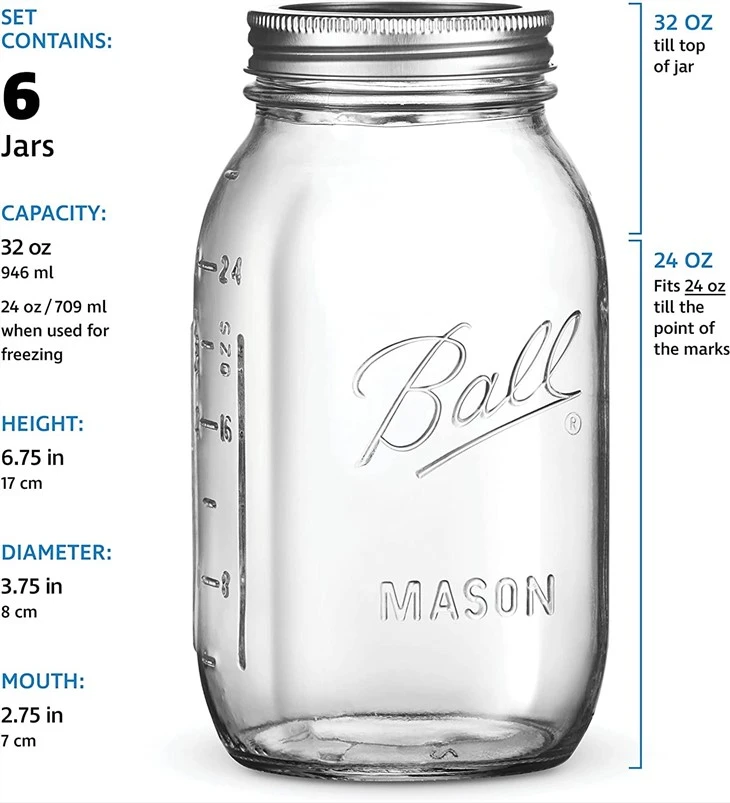 Food Storage Jar With Air TIght Lid