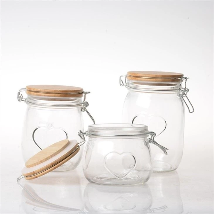 Glass Jars With Bamboo Lids