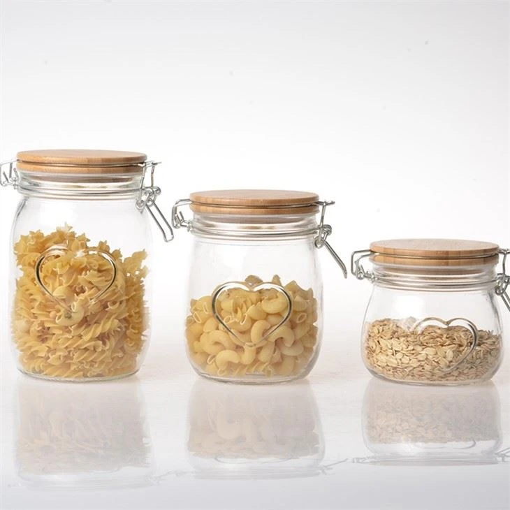 Glass Jars With Bamboo Lids