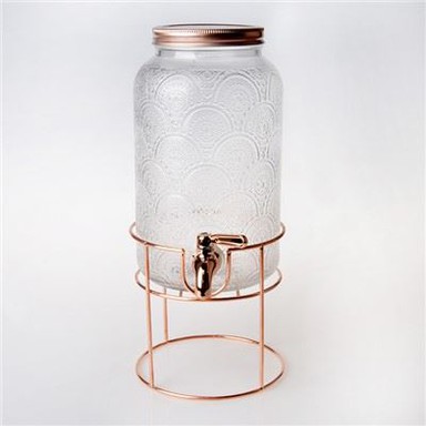 Dispensador de bebidas de vidro com suporte