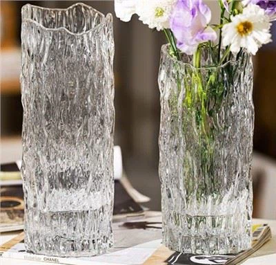 Vaso de vidro de tamanho diferente para decoração de casa