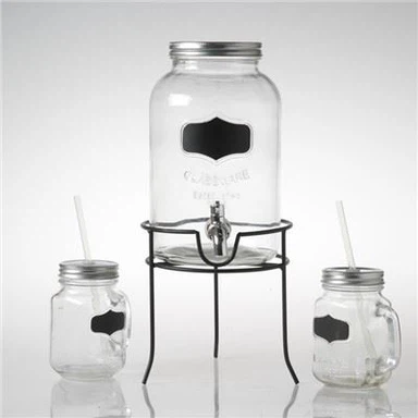 Dispensador de bebidas de vidro da moda