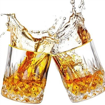 Copos de uísque xadrez de cristal