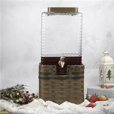 Dispensador de bebidas com torneira e suporte