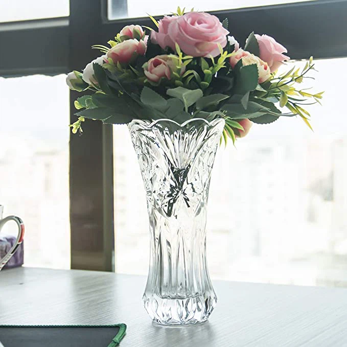 Vaso de vidro feito à mão para flores