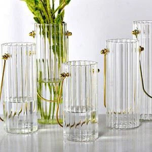Vaso de vidro cilíndrico
