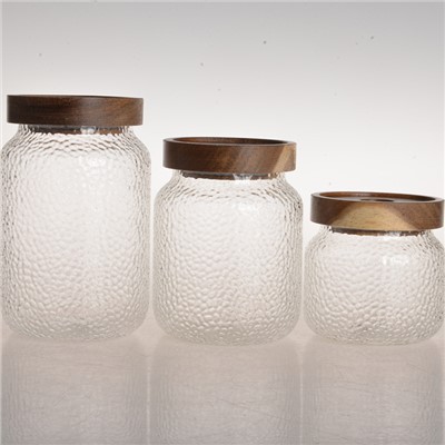 Jarra de vidro com tampa