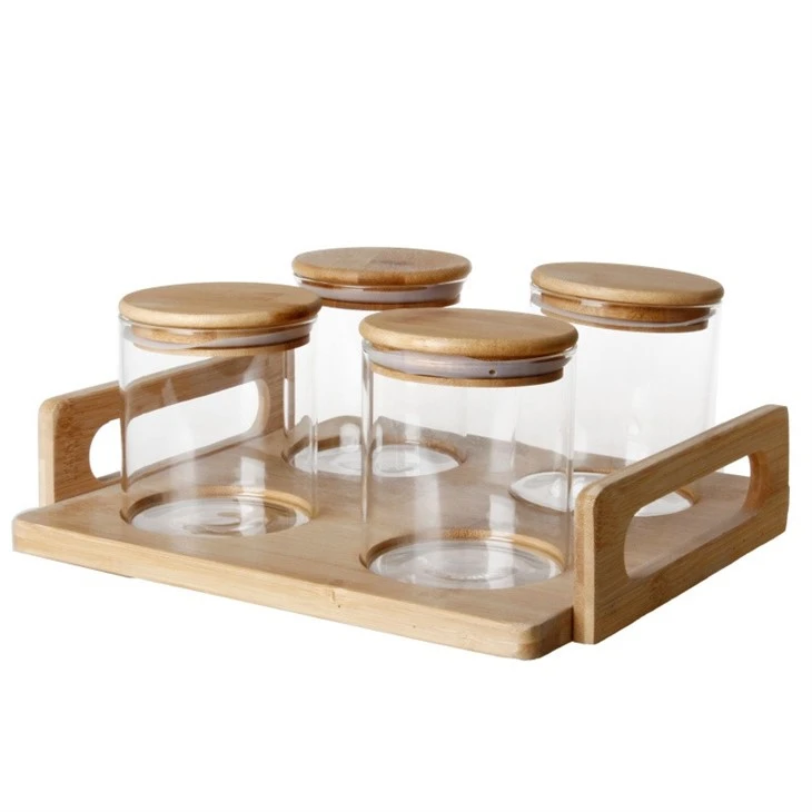 4-Piece High Borosilicate Storage Jar Set high quality