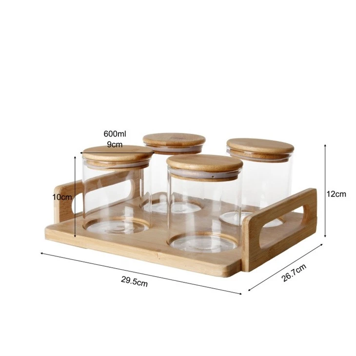 4-Piece High Borosilicate Storage Jar Set suppliers