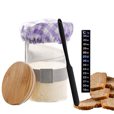 Um recipiente de fermentação de vidro