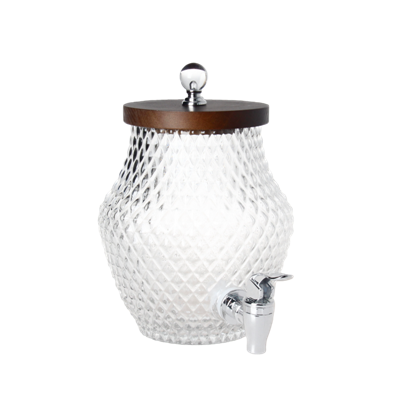 Dispensador de bebidas de vidro{0}}em formato de abacaxi